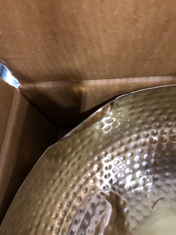 Photo 3 of **DENTED**
Creative Co-Op Round Hammered Metal Bowl