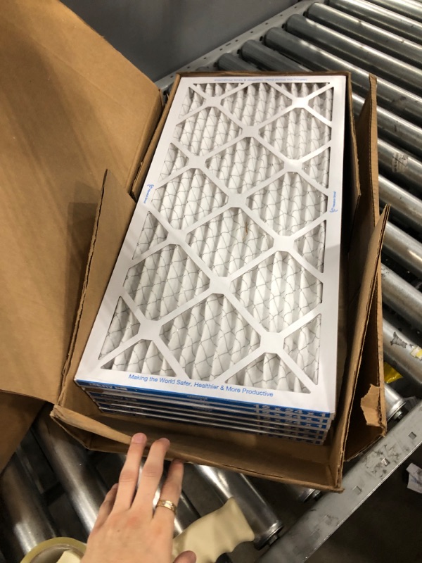 Photo 2 of Aerostar 12x12x1 MERV 11 Pleated Air Filter, AC Furnace Air Filter, 6 Pack (Actual Size: 11 3/4"x11 3/4"x3/4")
