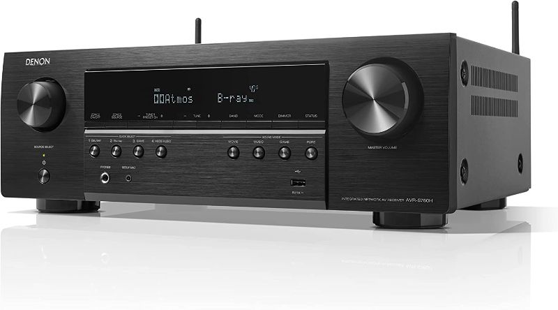Photo 1 of Denon AVR-S760H 7.2 Ch AVR - 75 W/Ch (2021 Model), Advanced 8K Upscaling, Dolby Atmos Height Virtualization, DTS Virtual:X & More, Wireless Streaming, Built-in HEOS, Amazon Alexa Voice Control
