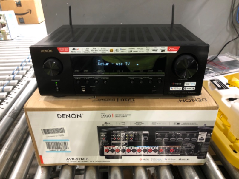 Photo 2 of Denon AVR-S760H 7.2 Ch AVR - 75 W/Ch (2021 Model), Advanced 8K Upscaling, Dolby Atmos Height Virtualization, DTS Virtual:X & More, Wireless Streaming, Built-in HEOS, Amazon Alexa Voice Control

