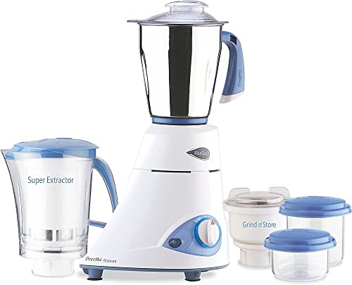 Photo 1 of ***PARTS ONLY*** Preethi Blue Leaf Platinum 3-Jar Mixer Grinder, 550-Watt
