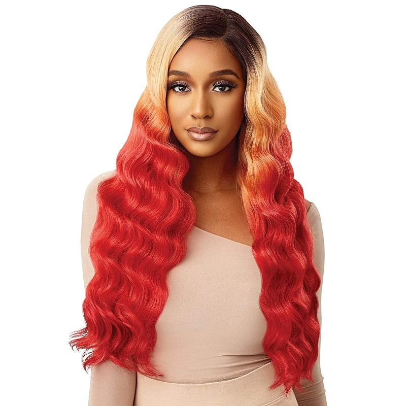 Photo 1 of Outre Lace Wigs Lace Front Color Bomb Heat Resistant Fiber High Tex CELESTINE (1B)
