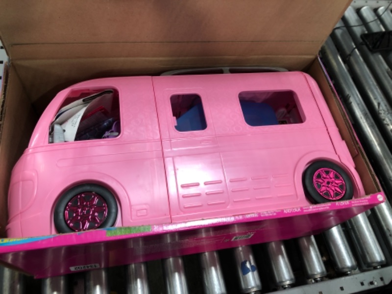 Photo 2 of Barbie Camper Playset With Barbie Accessories, Pool And Furniture, Rolling Vehicle With Campsite Transformation??? [Amazon Exclusive]