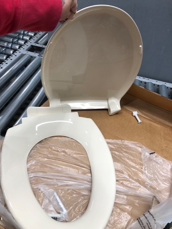 Photo 3 of  Toilet Seat with Easy Clean & Change Hinges, Round,