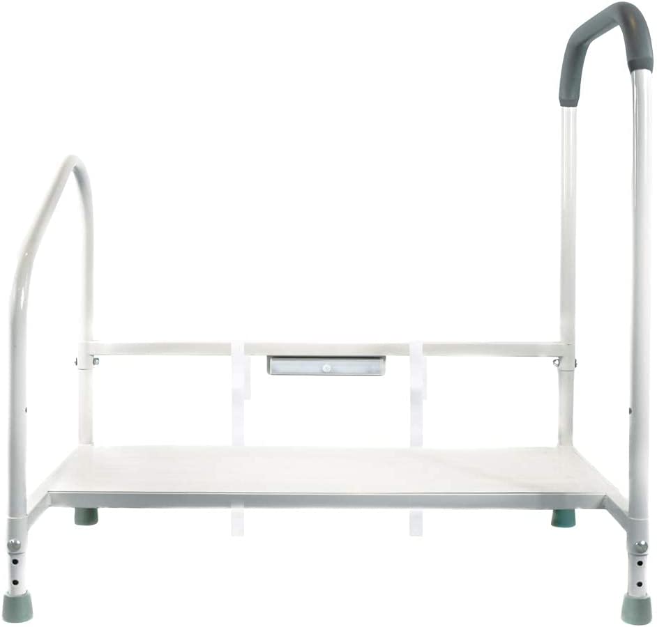 Photo 1 of ***PARTS ONLY*** 
Step2Bed Bed Rails For Elderly with Adjustable Height Bed Step Stool & LED Light for Fall Prevention - Portable Medical Step Stool comes with Handicap Grab Bars making it easy to get in and out of bed
