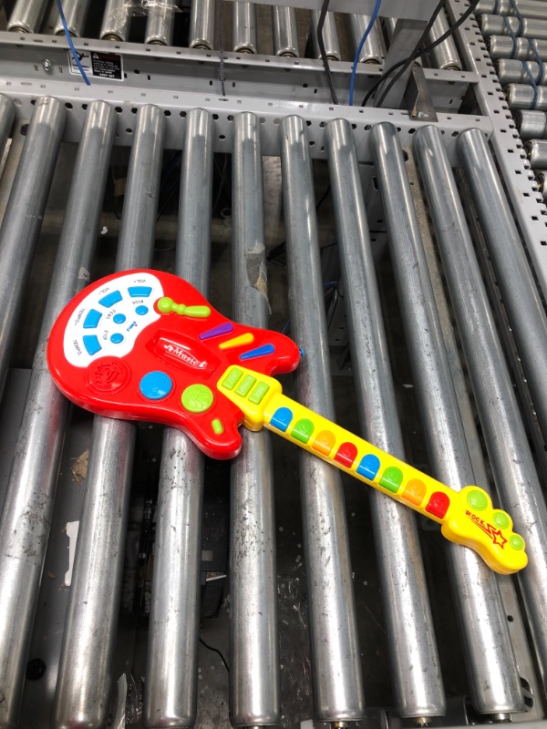 Photo 2 of Dimple Kids Handheld Musical Electronic Toy Guitar for Children Plays Music, Rock, Drum & Electric Sounds Best Toy & Gift for Girls & Boys (Red) (Single)