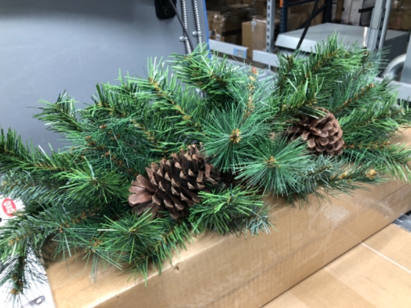 Photo 2 of Admired By Nature GXW4924-NATURAL 45 Tips Christmas Swag with Natural Pine Cone