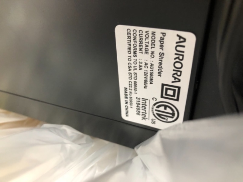 Photo 2 of Aurora Professional Grade High-Security 15-Sheet Micro-Cut Shredder