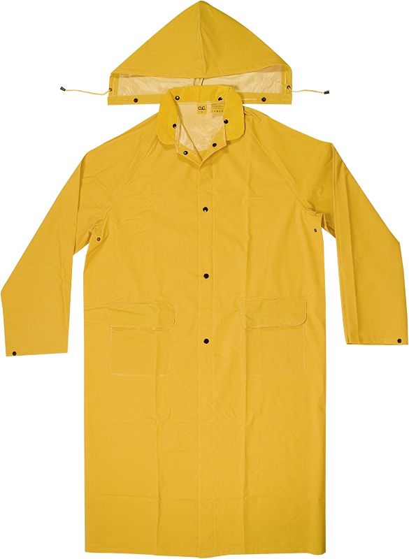 Photo 1 of Custom Leathercraft mens Coat,raincoat trenchcoats, Yellow, Medium US
