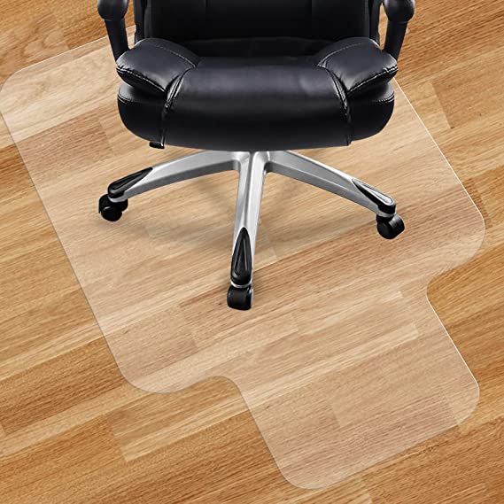 Photo 1 of Large Office Chair Mat for Hardwood Floors, 45''×53'' Heavy Duty Floor Mats for Computer Desk, Transparent Desk Chair Mats Office Home Floor Protector, Easy Glide for Chairs, Flat Without Curling