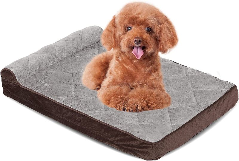 Photo 1 of  Pet Paradise Pet Bed for Small Medium Large Pet Soft Support Couch with Removable Washable Cover Waterproof and Anti-Slip Bottom Dog Mat Applicable to Pet up to 77 lbs?Large, Gray?
 
 
