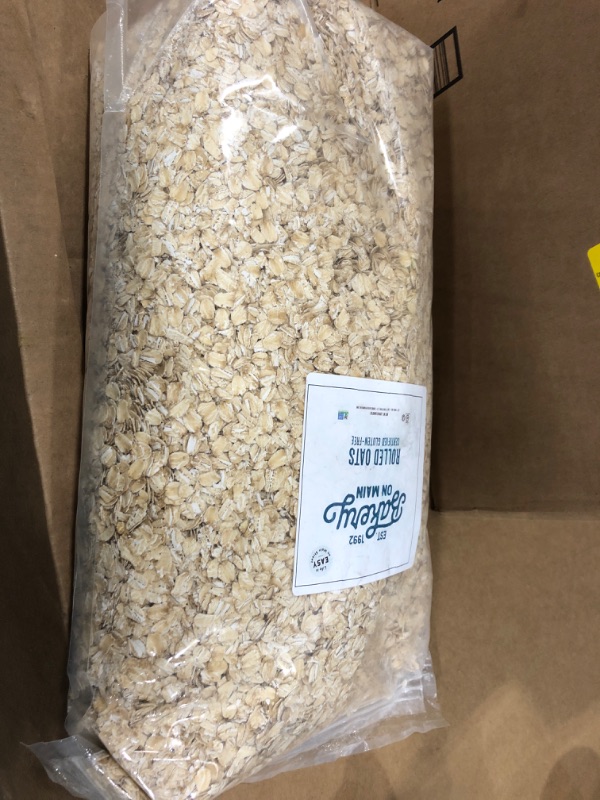 Photo 1 of **BB: 11/2023*- Bakery on Main, Happy Oats, Rolled Oats, Gluten-Free, Non GMO Project Verified, Kosher, 7.5 Pound Resealable Bag (Pack of 2)
