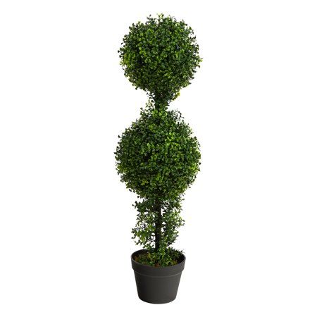 Photo 1 of 34" Boxwood Double Ball Topiary Artificial Tree Indoor/Outdoor
