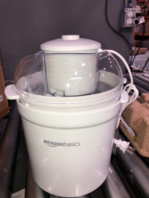 Photo 3 of ***DAMAGED Amazon Basics 1.5 Quart Automatic Homemade Ice Cream Maker
