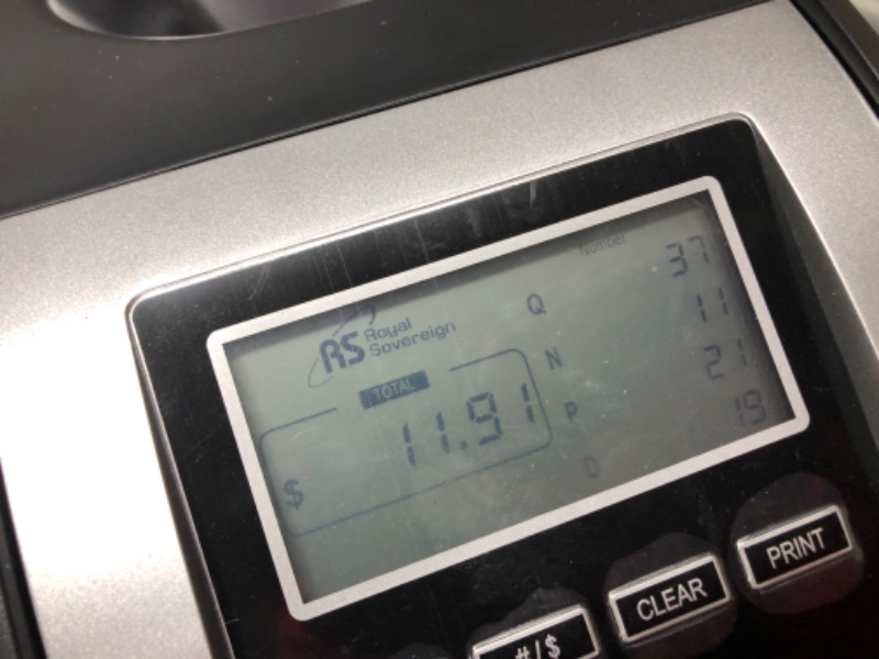 Photo 1 of Royal Sovereign 4 Row Electric Coin Counter with Patented Anti-Jam Technology & Digital Counting Display (FS-44N), Black FS-44N FS-44N
