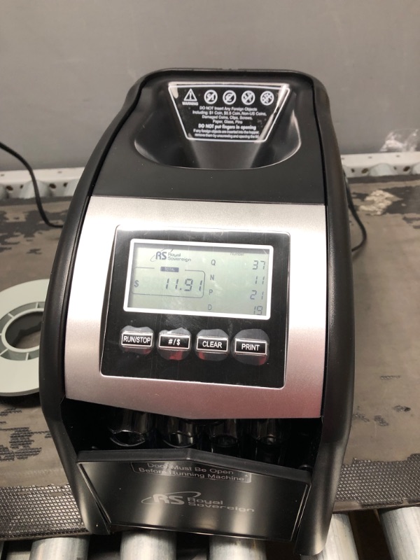 Photo 1 of Royal Sovereign 4 Row Electric Coin Counter with Patented Anti-Jam Technology & Digital Counting Display (FS-44N), Black FS-44N FS-44N