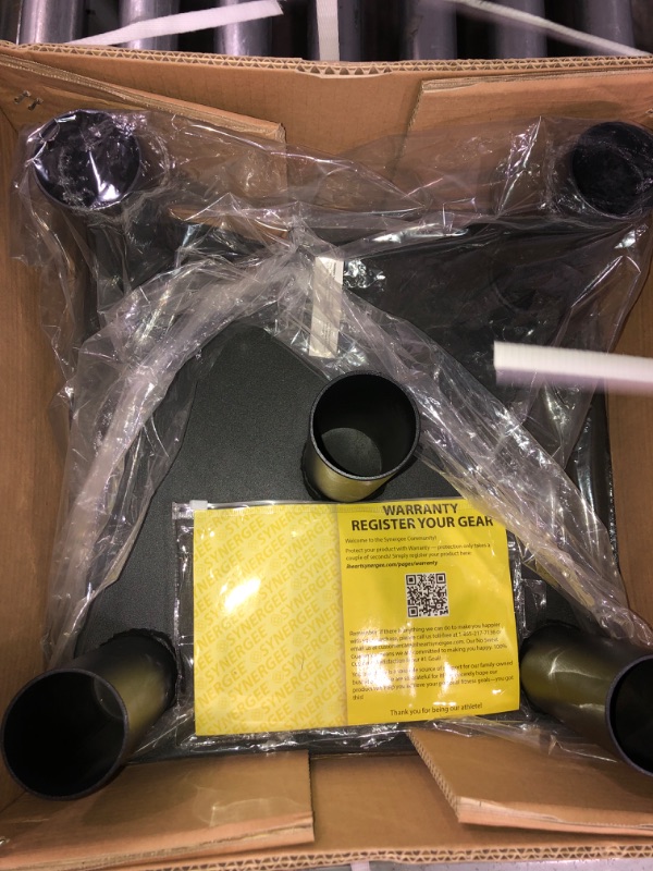 Photo 1 of Synergee 5 Barbell Holder. Storage & Organization for Home, Commercial, & Garage Gyms. Holds 5 Bars, Curl Bars, Hex Bars, Tricep Bars. Compact, Vertical Peg Storage. Versions 1 & 2.