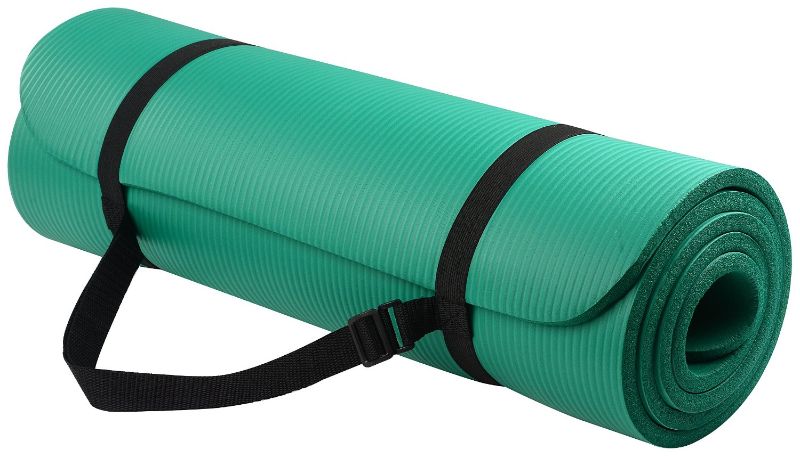 Photo 1 of Balance from Go Yoga All Purpose Anti-Tear Exercise Yoga Mat with Carrying Strap Green One Size (BFGY-AP6GR)
