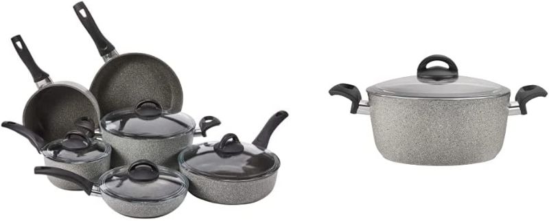 Photo 1 of BALLARINI Parma 10-pc Nonstick Pots and Pans Set, Dutch Oven, Made in Italy, Forged Aluminum & Parma Forged Aluminum 4.8-qt Nonstick Dutch Oven with Lid, Made in Italy
