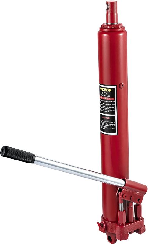 Photo 1 of ***PARTS ONLY*** VEVOR Hydraulic Long Ram Jack, 8 Tons/17636 lbs Capacity, with Dual Piston Pump and Clevis Base, Manual Cherry Picker w/Handle, for Garage/Shop Cranes, Engine Lift Hoist, Red
