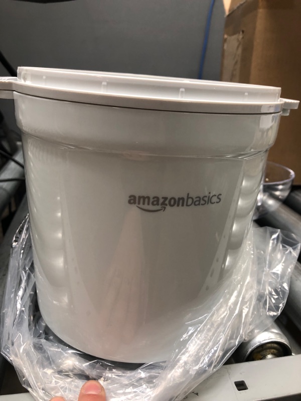 Photo 2 of Amazon Basics 1.5 Quart Automatic Homemade Ice Cream Maker
**INNER CONTAINER HAS MAJOR DAMAGE