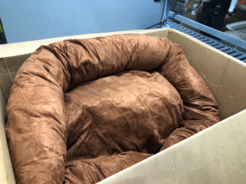 Photo 2 of  Calming Dog Bed (L/XL/XXL/XXXL) for Medium and Large Dogs Comfortable Pet Bed Faux Fur Donut Cuddler Up to 25/35/55/100lbs
