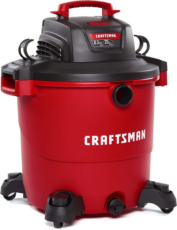 Photo 1 of CRAFTSMAN CMXEVBE17596 20 Gallon 6.5 Peak HP Wet/Dry Vac, Heavy-Duty Shop Vacuum with Attachments
