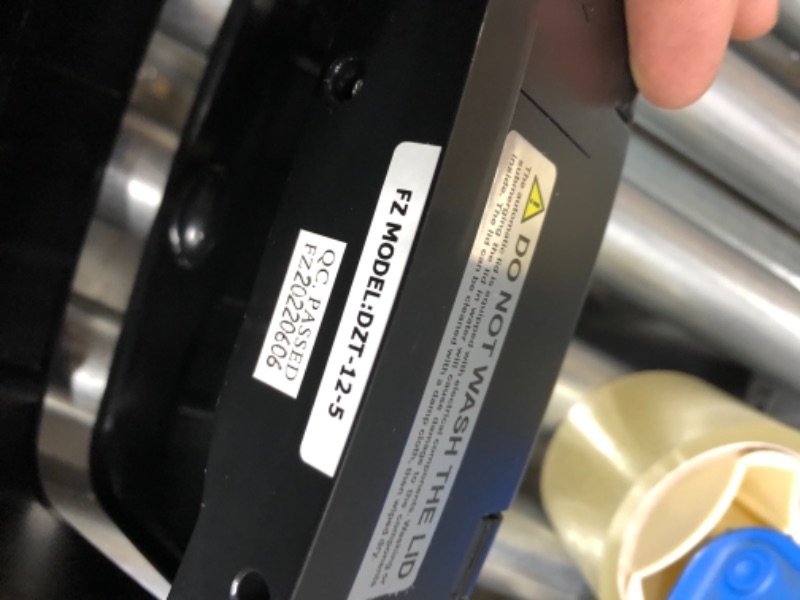 Photo 1 of Ninestars DZT- Bedroom or Bathroom Automatic Touchless Infrared Motion Sensor Trash Can, 3 Gal, Stainless Steel Base (Rectangular, Black Lid)
