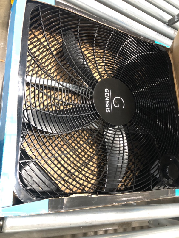 Photo 2 of 20 in. Black 3-Speed Settings Box Fan with Max Cooling Technology