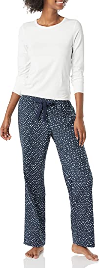 Photo 1 of Amazon Essentials Women's Lightweight Flannel Pant and Long-Sleeve T-Shirt Sleep Set- XXL 
