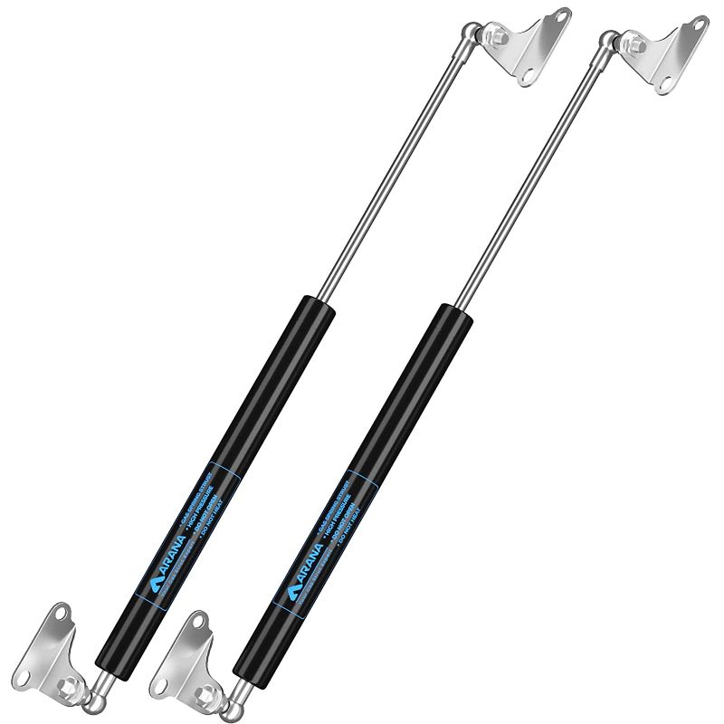 Photo 1 of 20 inch 150 LB Gas Prop Struts Shocks, 20" 150lbs Lift-Support Springs with L-Type Mounting Brackets for Heavy Duty RV Bed Murphy Bed Tool Box Floor Hatch Window (Suitable Support Weight: 130-165lbs)
