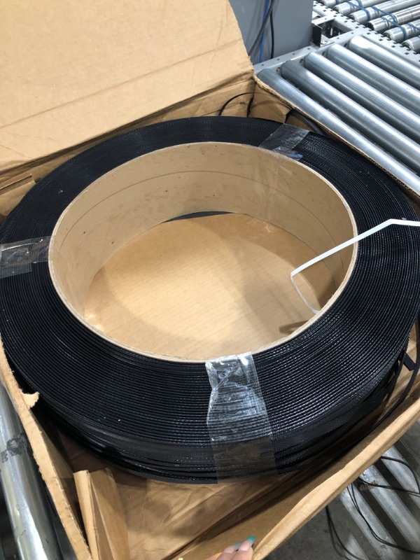 View 2 of IDL Packaging 1/2" x 7200’ Hand Grade Polypropylene (PP) Strapping Roll of 16” x 6” Core Size, 600 lbs Break Strength – Lightweight and Affordable Poly...
