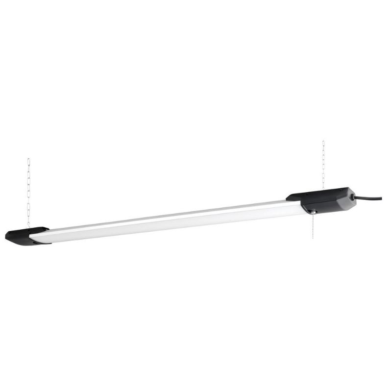 Photo 1 of 4 Ft. LED 100-Watt (300-Watt Equivalent) 10 000 Lumens 4000K Garage Lighting Shop Light Silver
