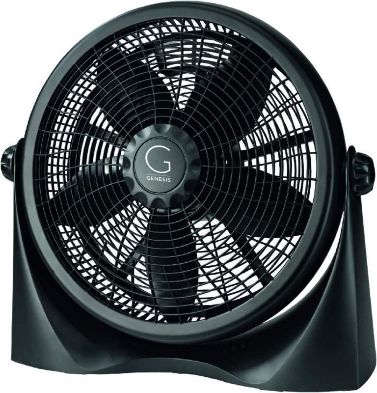 Photo 1 of ** TESTED*** Genesis A3FLOORFANBLACK Adjustable 360 Degree Table Floor Fan, 16", Black
