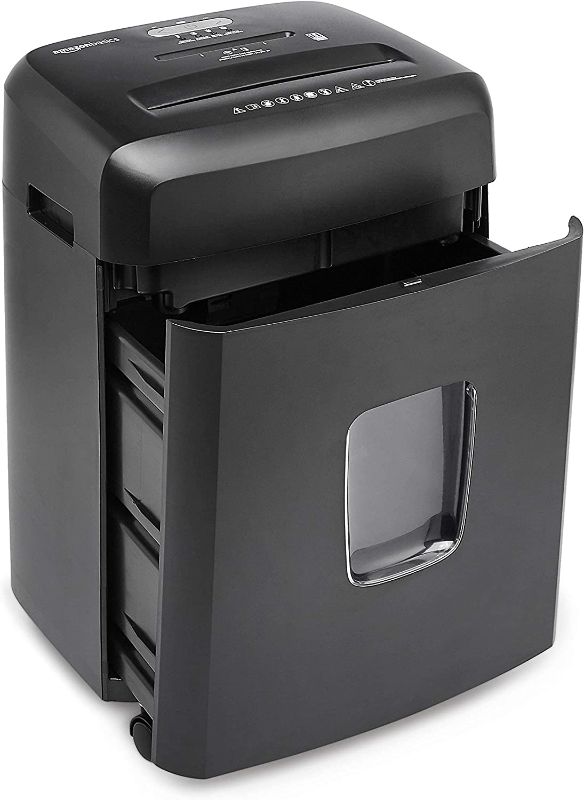 Photo 1 of Amazon Basics 15-Sheet Cross Cut Paper and CD Office Shredder with Pull Out Basket 