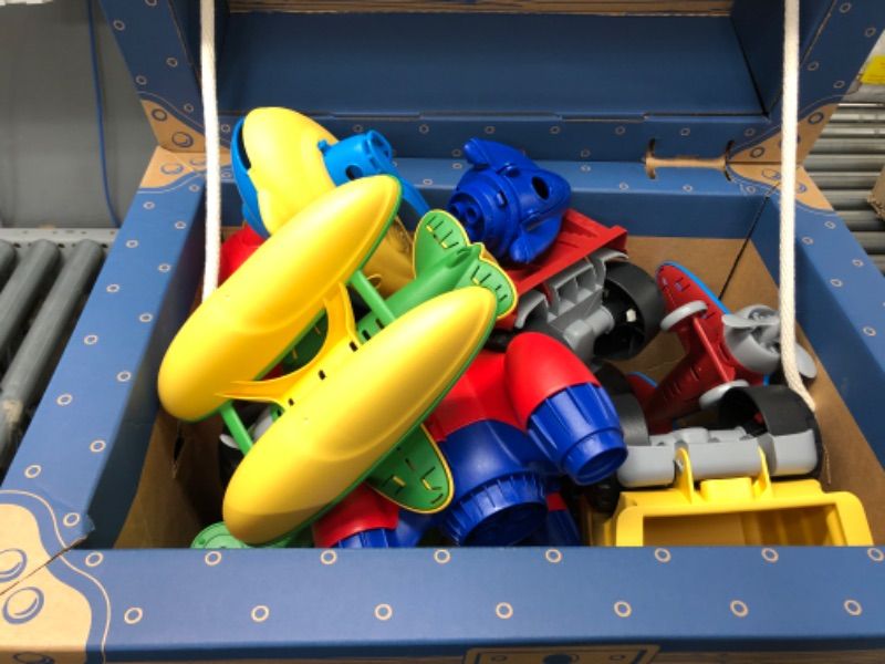 Photo 3 of Green Toys Construction Vehicle Set, 8 Pack - Pretend Play, Motor Skills, Kids Toy Vehicles. No BPA, phthalates, PVC. Dishwasher Safe, Recycled Plastic, Made in USA.
