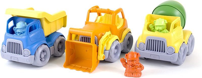 Photo 1 of Green Toys Construction Vehicle Set, 8 Pack - Pretend Play, Motor Skills, Kids Toy Vehicles. No BPA, phthalates, PVC. Dishwasher Safe, Recycled Plastic, Made in USA.
