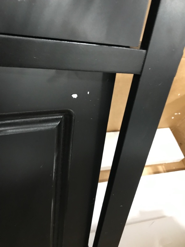 Photo 1 of 9.5"x45"x18.5" Black Hallway End Table Two Drawer 