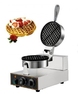 Photo 1 of Round Waffle Maker Machine Muffin Maker Commercial Nonstick Electric Steel 110v
