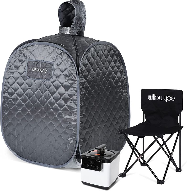 Photo 1 of WILLOWYBE Portable Sauna for Home Spa with Bluetooth and Infrared Control, an Indoor Or Outdoor Sauna Sweat Tent, Body Steamer, Portable Chair, Sauna Bag, Personal Steam Sauna | FCC Certified
