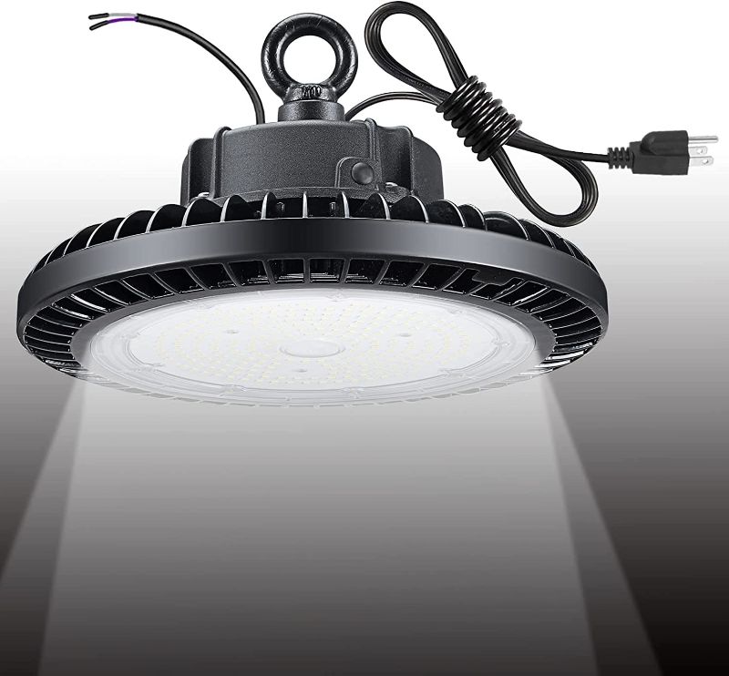 Photo 1 of ***PARTS ONLY*** LED High Bay Light 200W 30,000LM (150LM/W) 1-10V Dimmable, 5FT Cable W/ US Plug UFO LED High Bay Shop Light 5000K Daylight 800W HID/HPS Equivalent ETL/DLC Listed