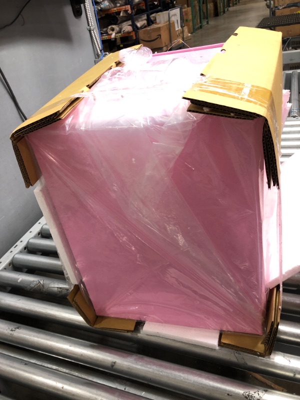 Photo 2 of  Home Furnishings 3-Drawer Metal File Cabinet, Pink Finish