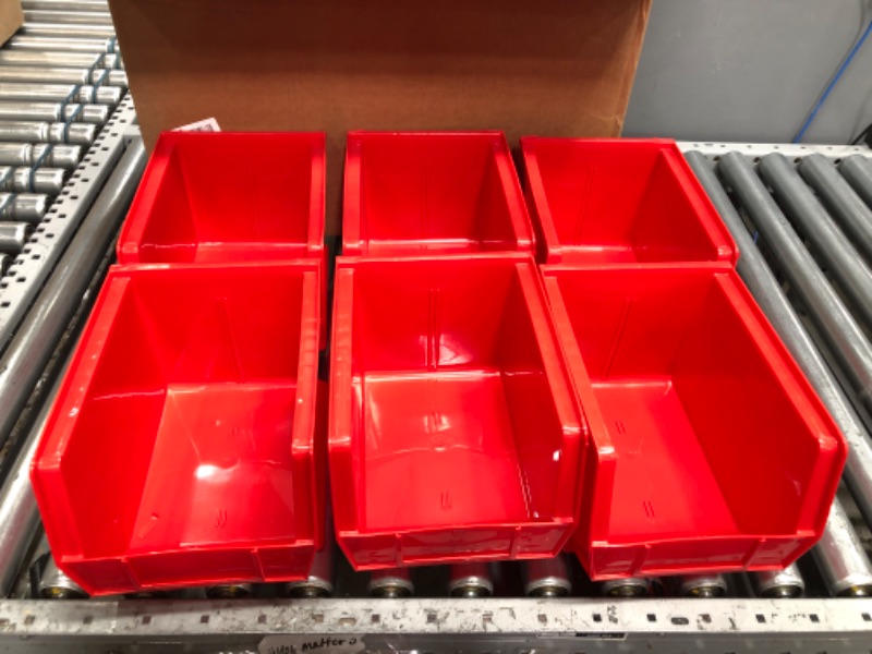 Photo 1 of 6 pack of toy organizer red bins