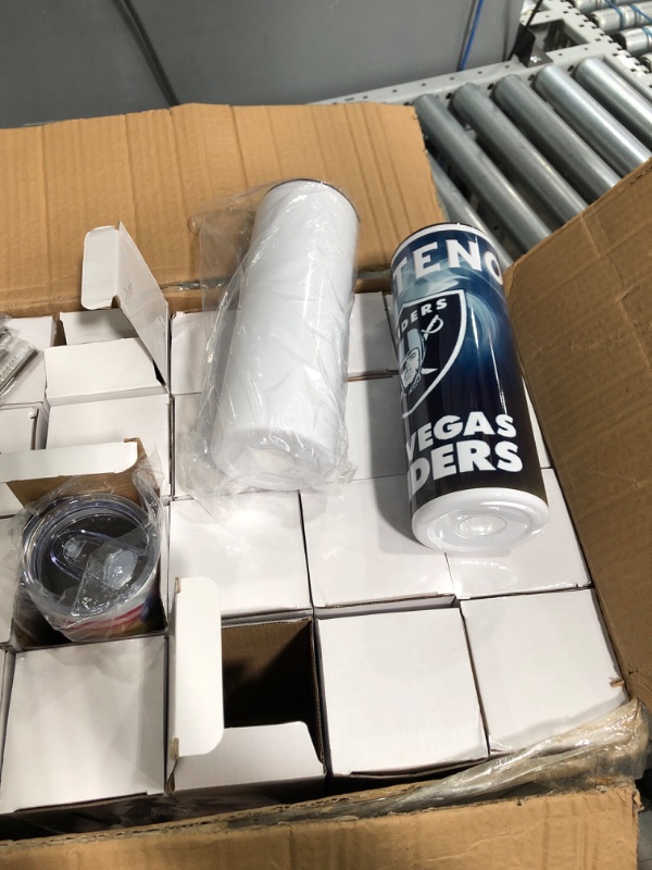 Photo 3 of 24 Pack Sublimation Tumblers Bulk 20 oz Skinny Straight, Sublimation Blanks Double Wall Stainless Steel Skinny Tumbler with Lid and Straw, Shrink Wrap Film, Individually Boxed, for Heat Press Machine
