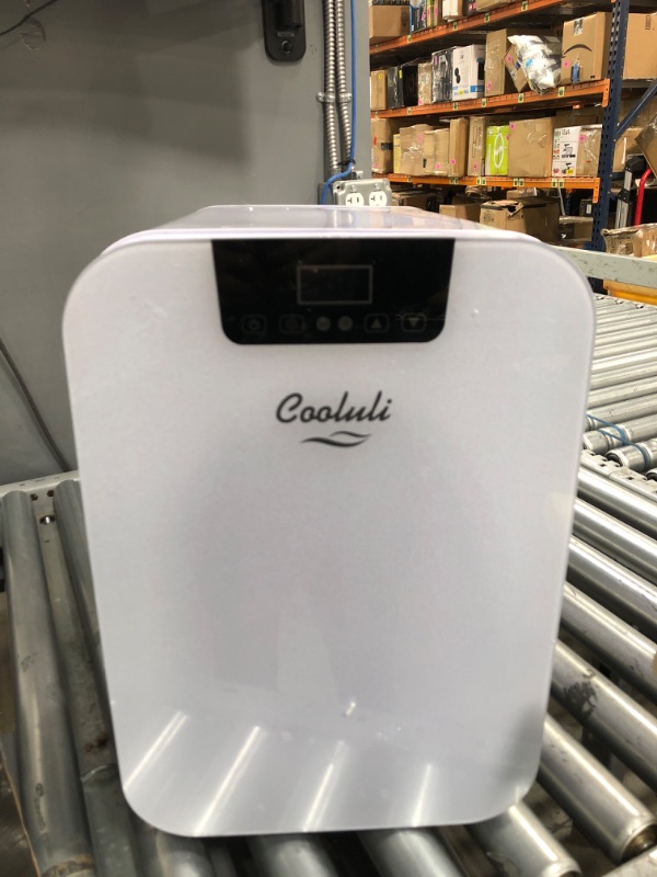 Photo 2 of ***PARTS ONLY*** Cooluli 20L Mini Fridge For Bedroom - Car, Office Desk & College Dorm Room - Glass Front & Digital Temperature Control - 12v Small Refrigerator for Food, Drinks, Skincare, Beauty & Breast Milk (White)
