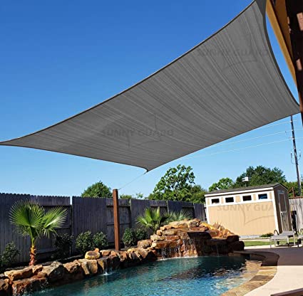 Photo 1 of 12' x 16' Charcoal Rectangle Sun Shade Sail UV Block for Outdoor