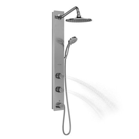 Photo 1 of 1021-SSB Aloha Stainless Steel Shower System, Silver with Chrome Finish
