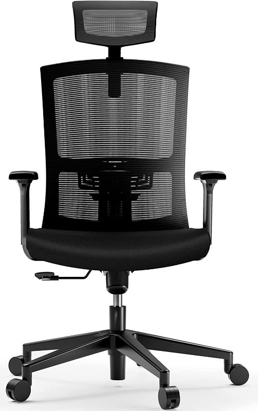 Photo 1 of NOBLEWELL Office Chair Ergonomic Office Chair with Large Seat, Lumbar Support Computer Chair, Desk Chair with Adjustable Headrest, Armrest
