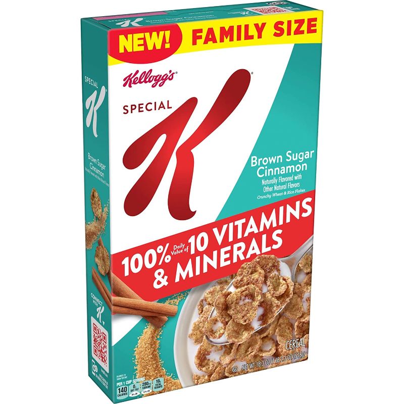 Photo 1 of **BBD: December 15,2022**
Kellogg’s Special K Cold Breakfast Cereal, 100% Daily Value of 10 Vitamins and Minerals, Family Size, Brown Sugar Cinnamon (8 Boxes)
