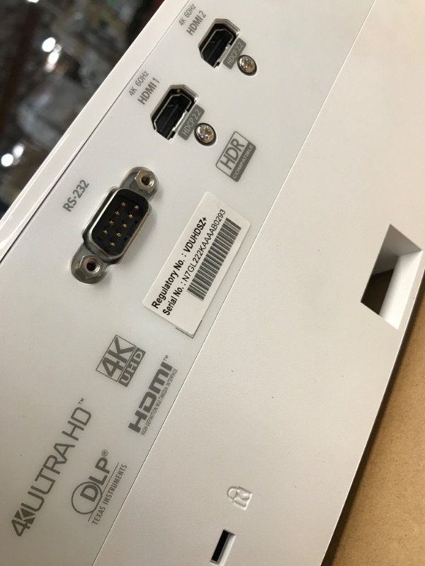 Photo 1 of BROKEN/LOOSE INTERIOR COMPONENT; SCRATCHED***Optoma UHD35 True 4K UHD Gaming Projector | 3,600 Lumens | 4.2ms Response Time at 1080p with Enhanced Gaming Mode | 240Hz Refresh Rate | HDR10 & HLG
